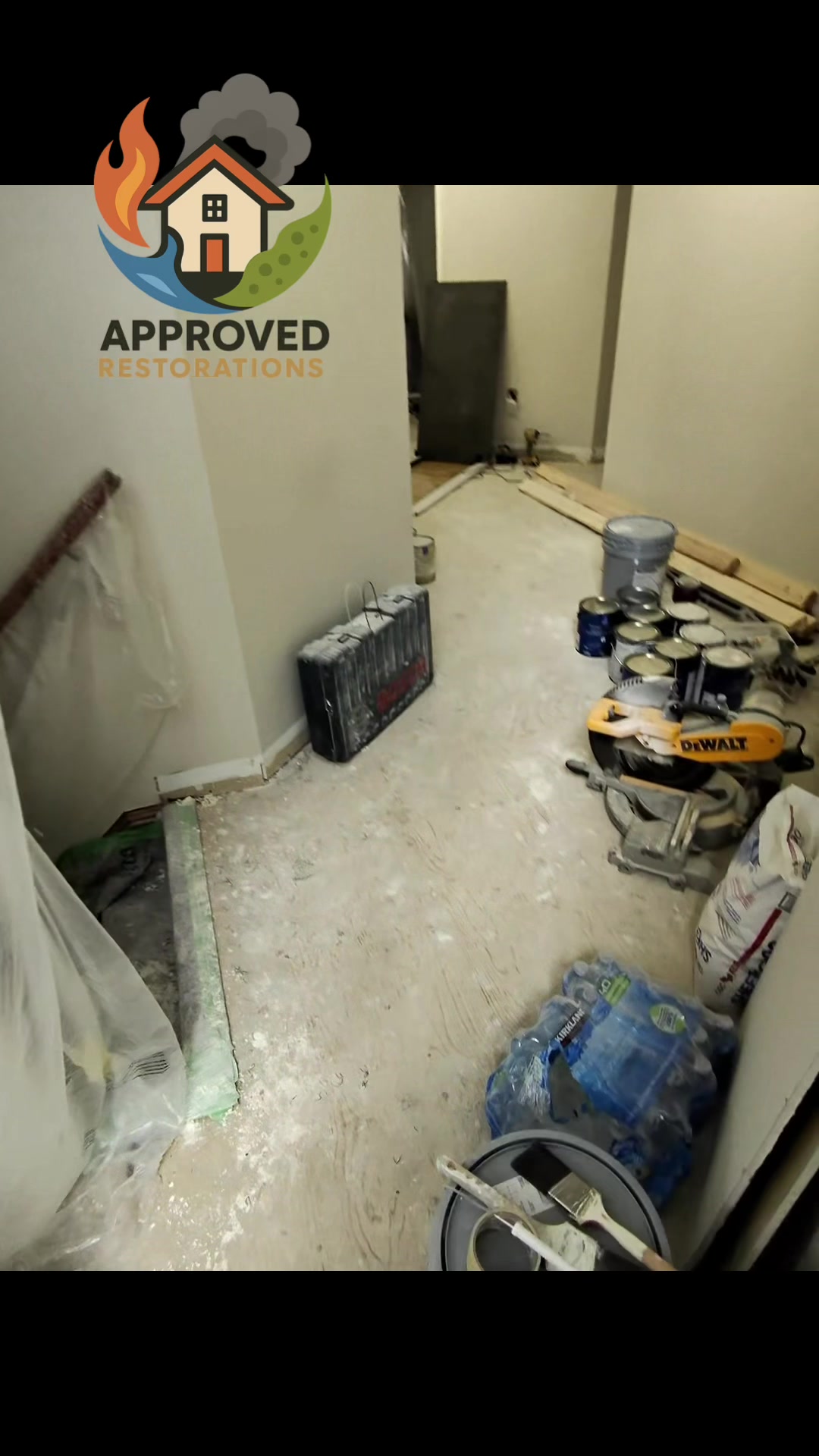 After a major flood damaged three floors of this Vaughan home, our team is deep into the rebuild, having already removed the popcorn ceilings and installed new pot lights before roughing in plumbing and hanging DensShield for a new shower—a massive reconstruction we're tackling one bathroom at a time to keep one functional for our crew until the final tear-out.